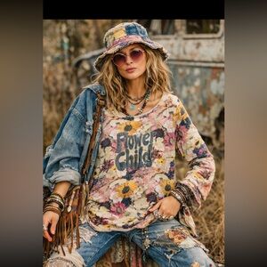 Magnolia pearl Flower Child Floral Long Sleeve Tee